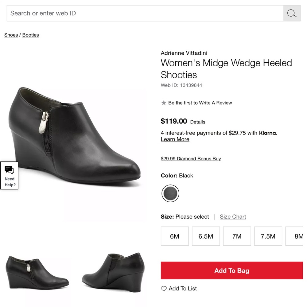 Brand New in box Adrienne Vittadini Ankle Boots